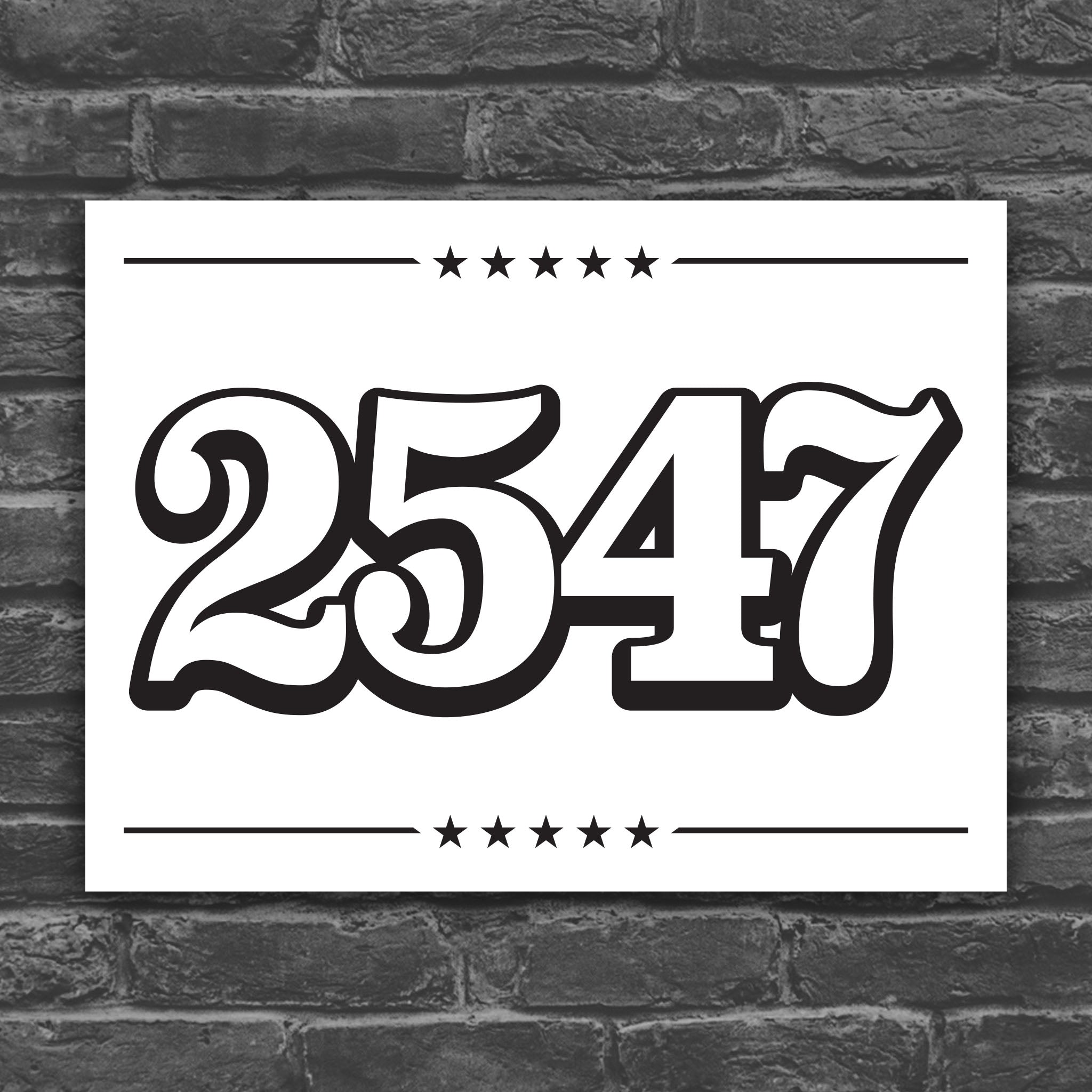 Black and white version of protest sign with bold numbers “25” and “47”, symbolizing invoking the 25th Amendment to remove Trump from office.