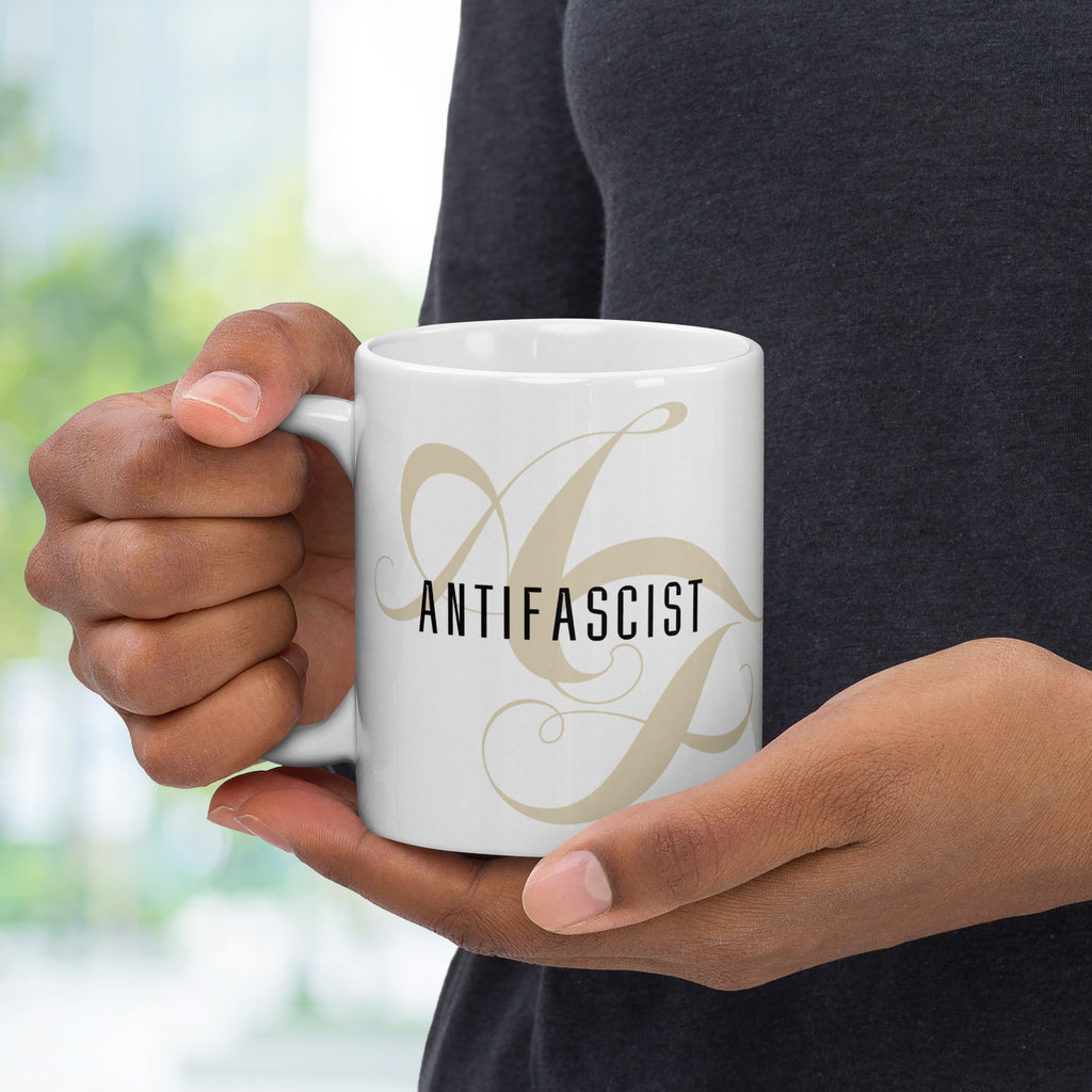 Anti-Fascist AF coffee mug