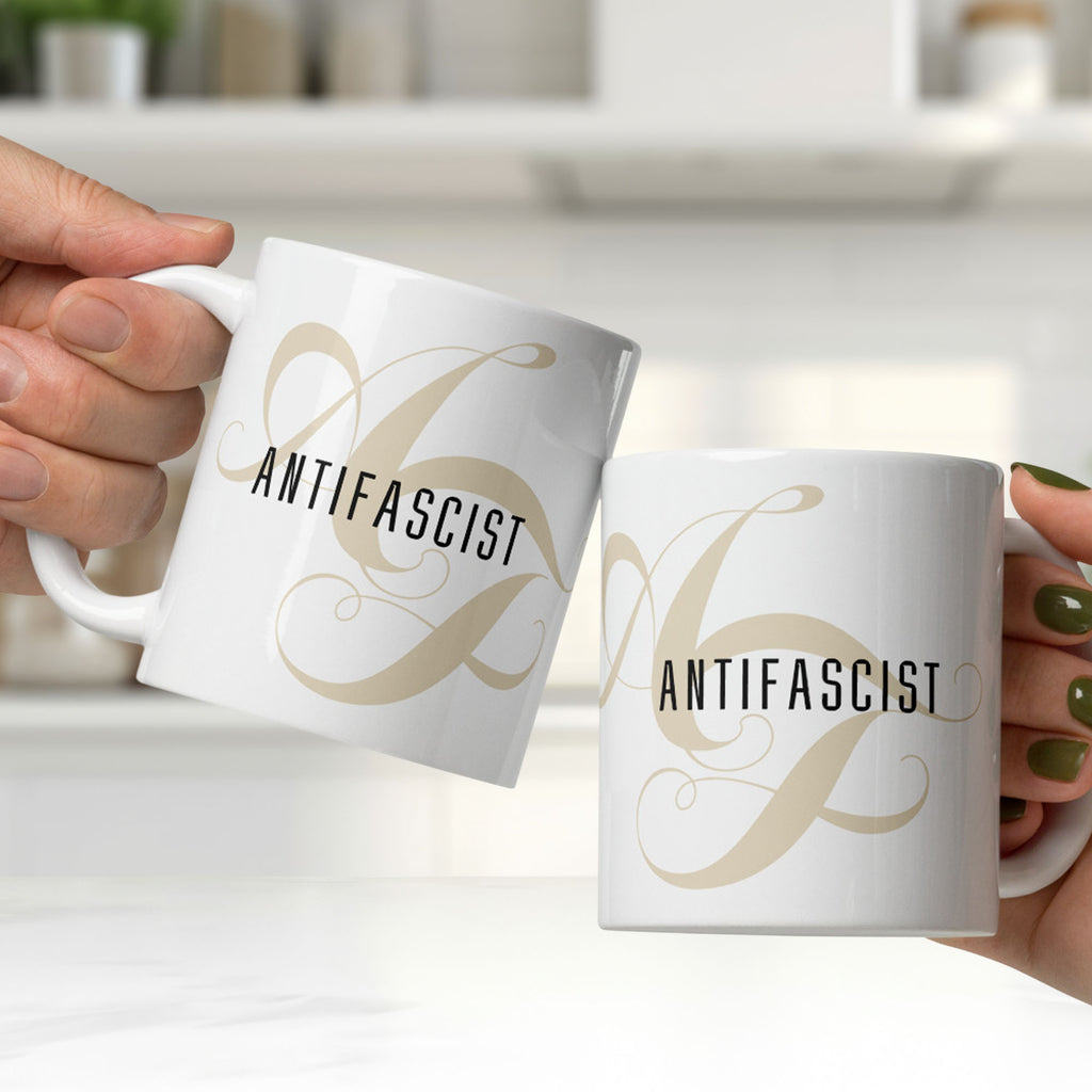 Anti-Fascist AF coffee mug