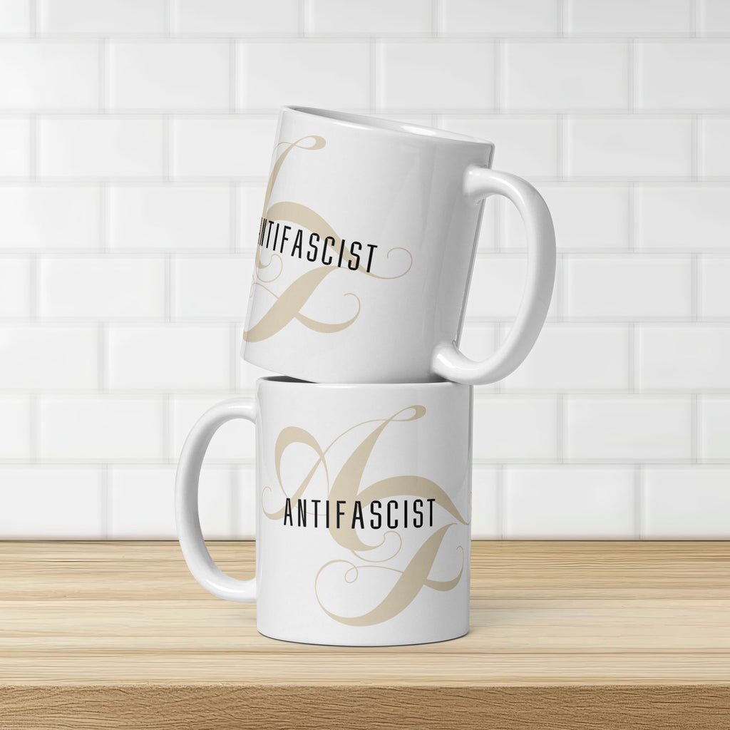 Anti-Fascist AF coffee mug