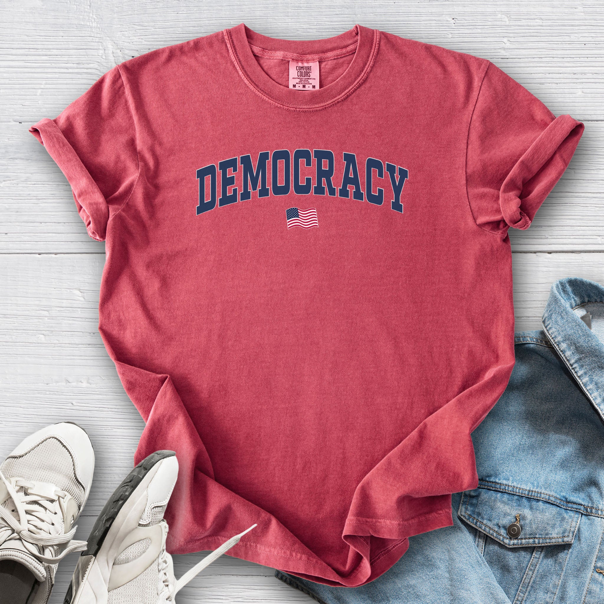 Democracy USA Flag dark edition t-shirt