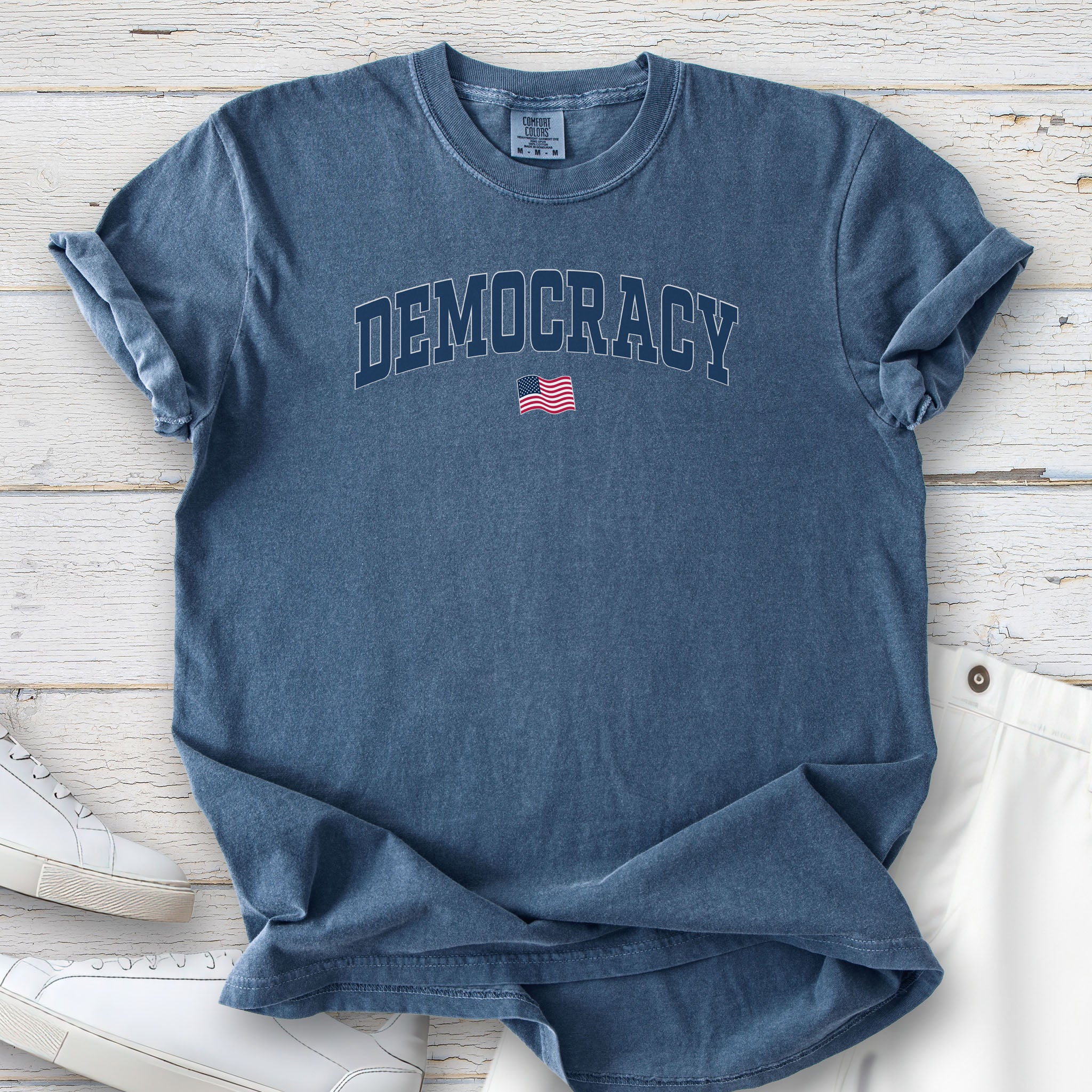 Democracy USA Flag dark edition t-shirt