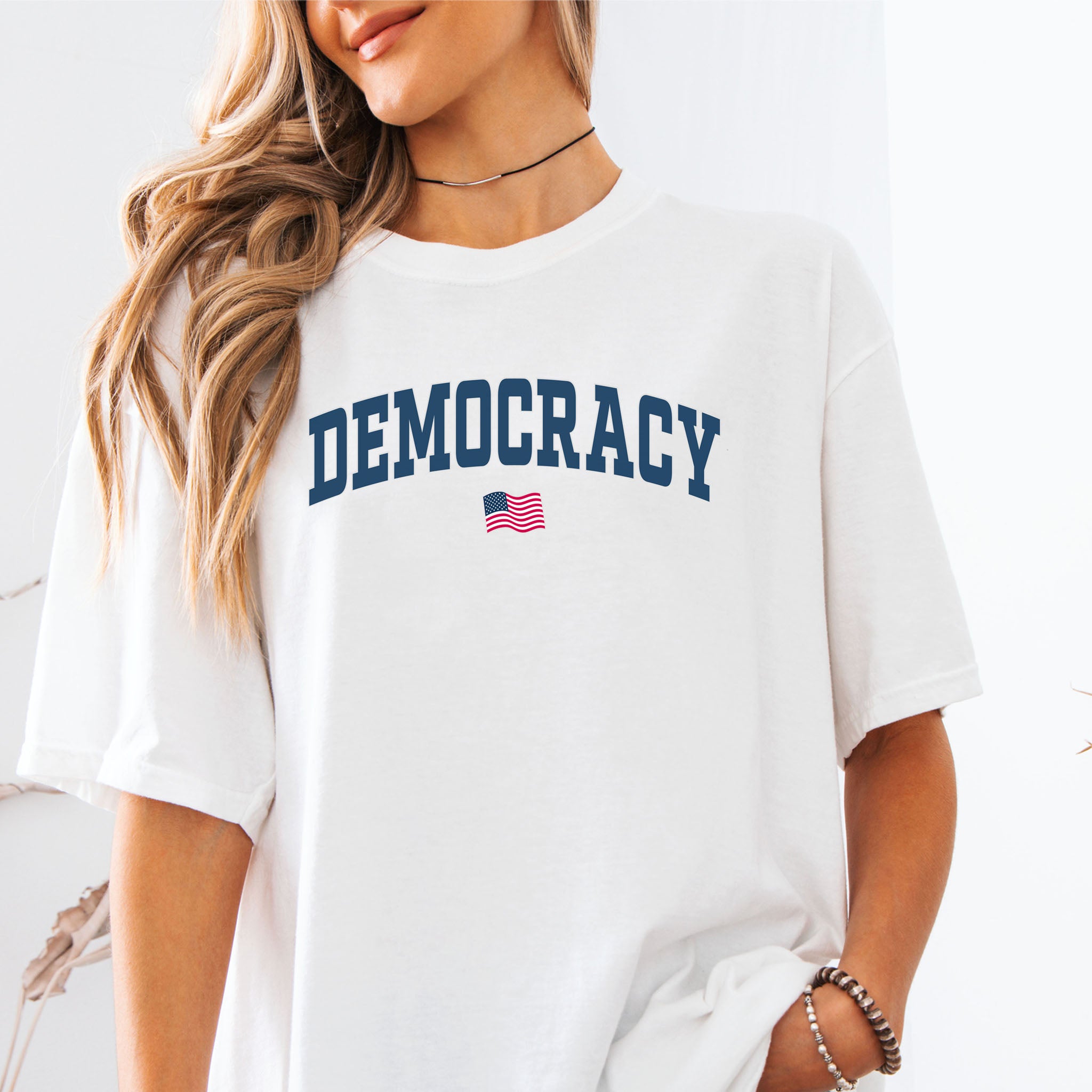 Democracy USA Flag light edition t-shirt