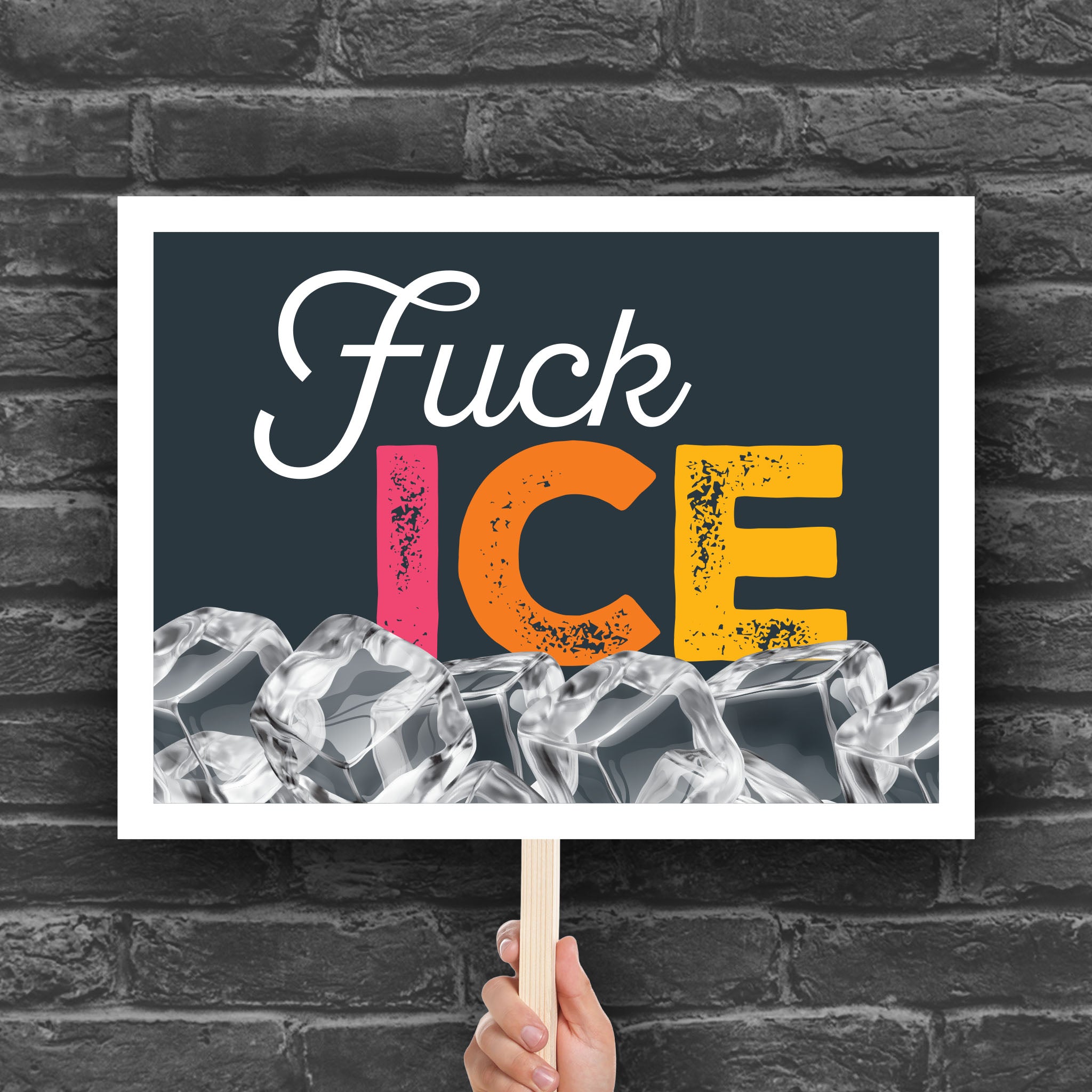 Fuck ICE protest sign