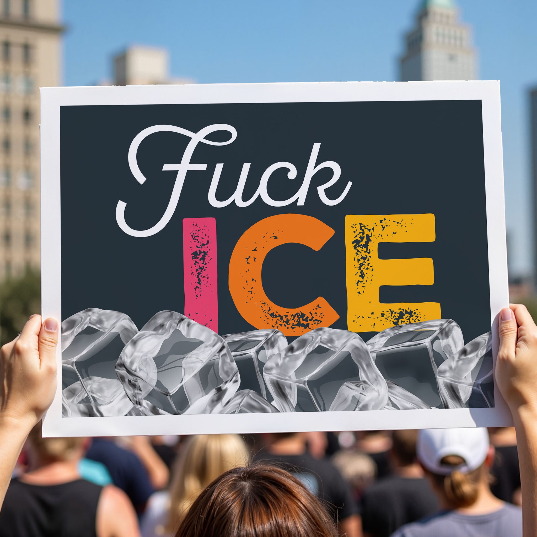 Fuck ICE protest sign