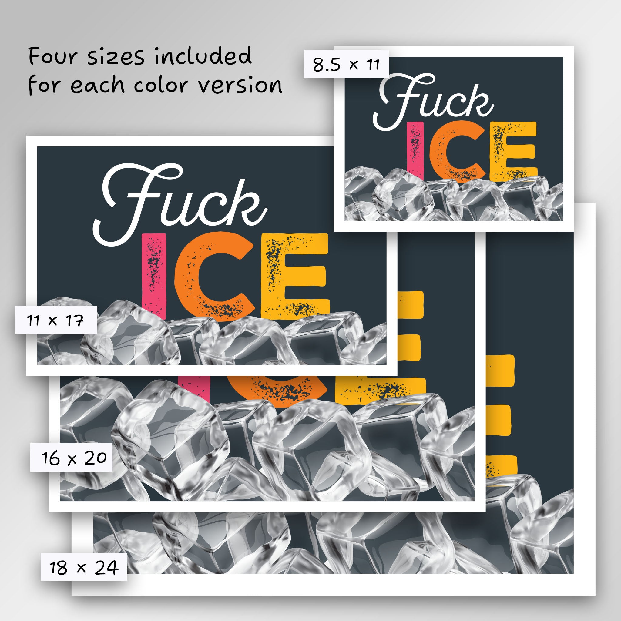 Fuck ICE protest sign