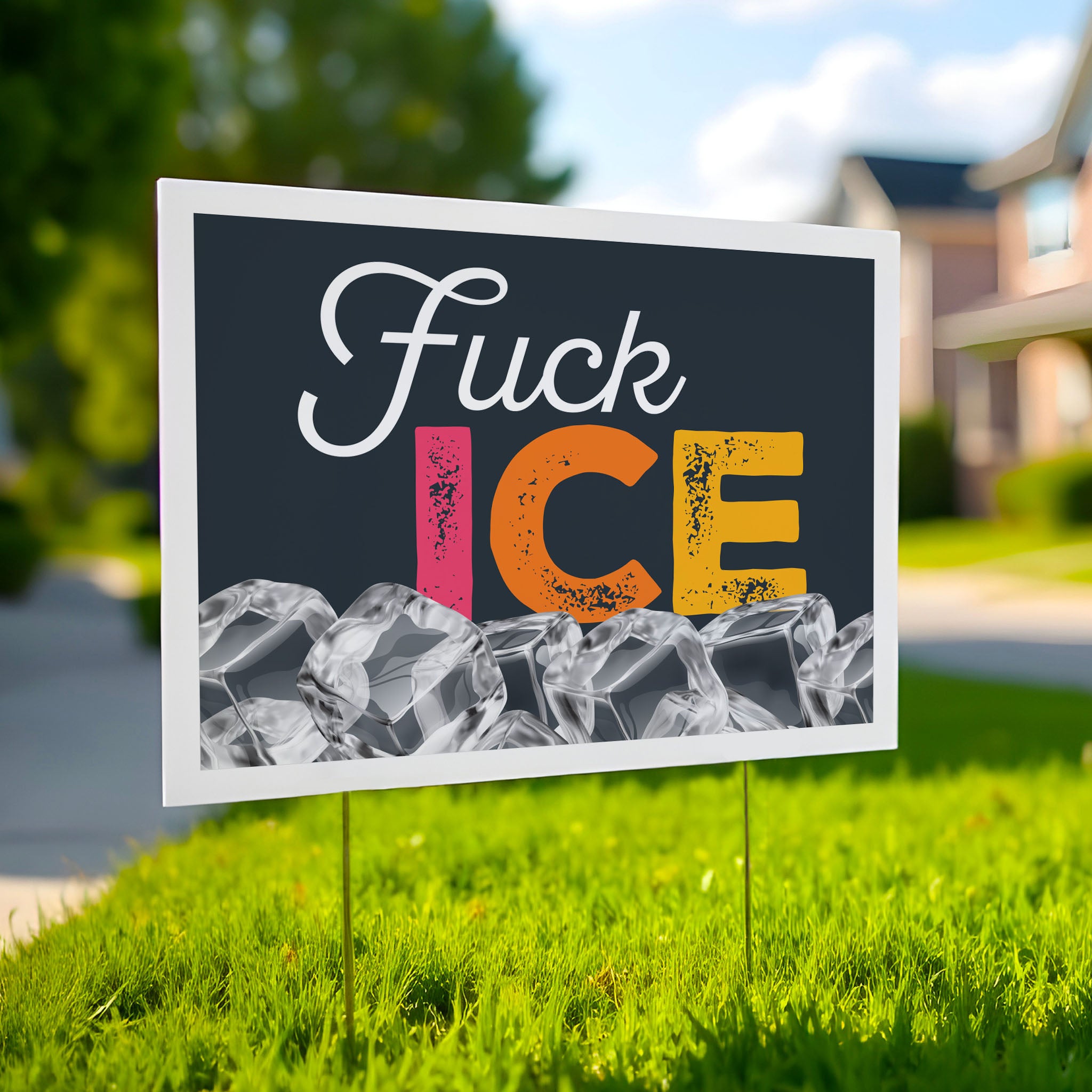 Fuck ICE protest sign