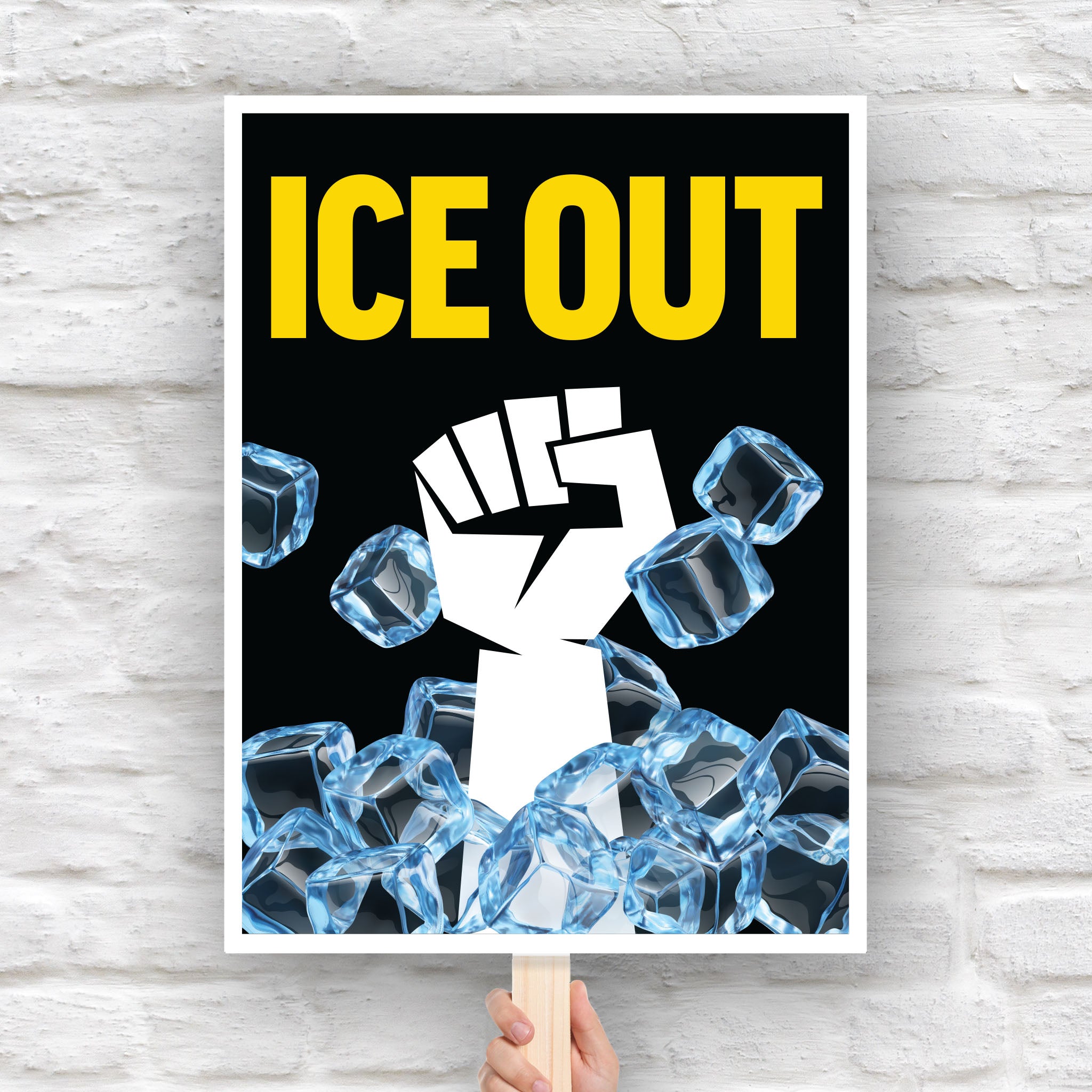 ICE Out protest sign (digital download) – WaveLoudly