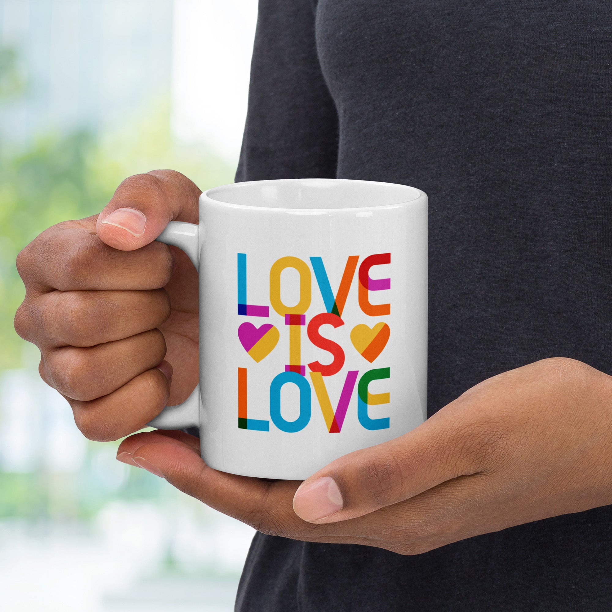 Love Is Love Gilbert Stacked coffee mug