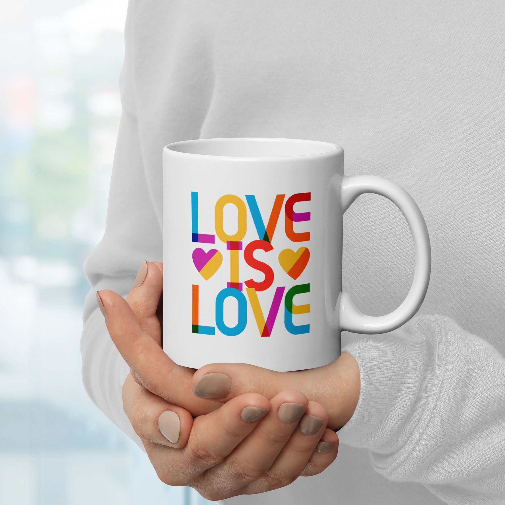 Love Is Love Gilbert Stacked coffee mug