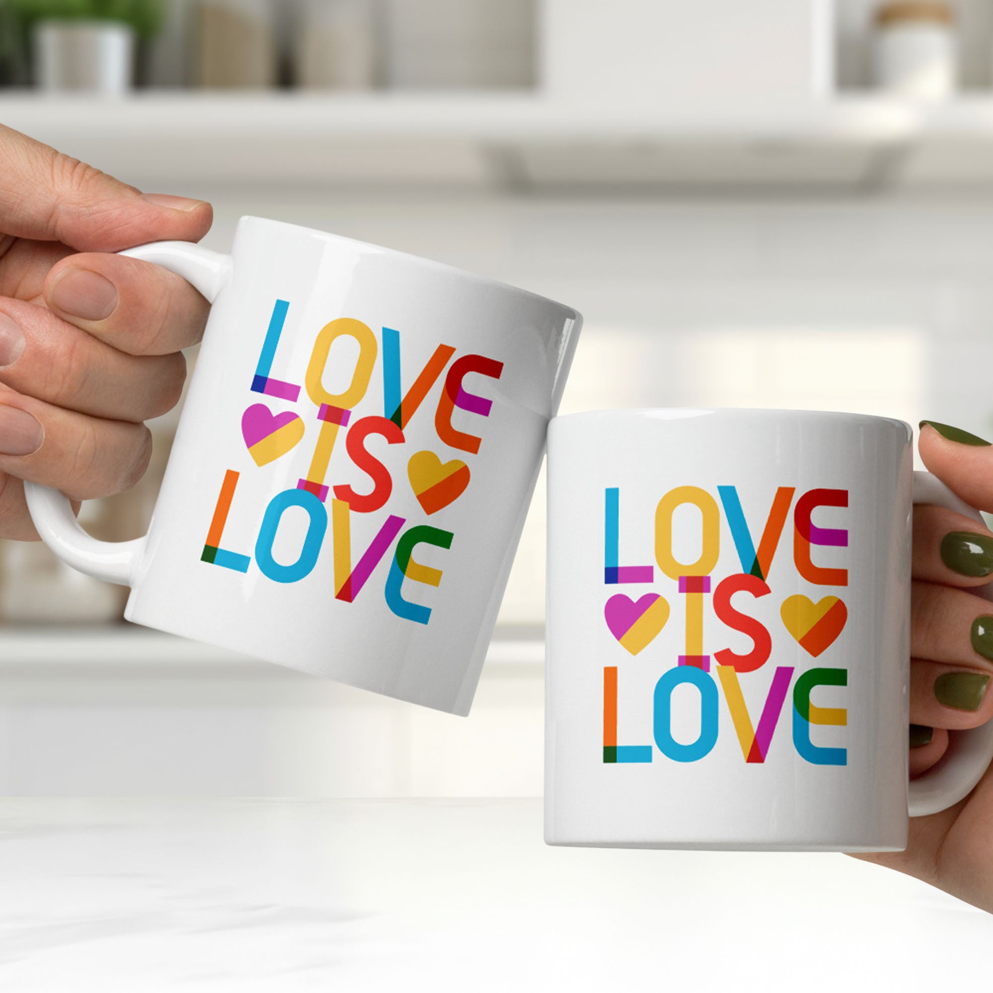 Love Is Love Gilbert Stacked coffee mug