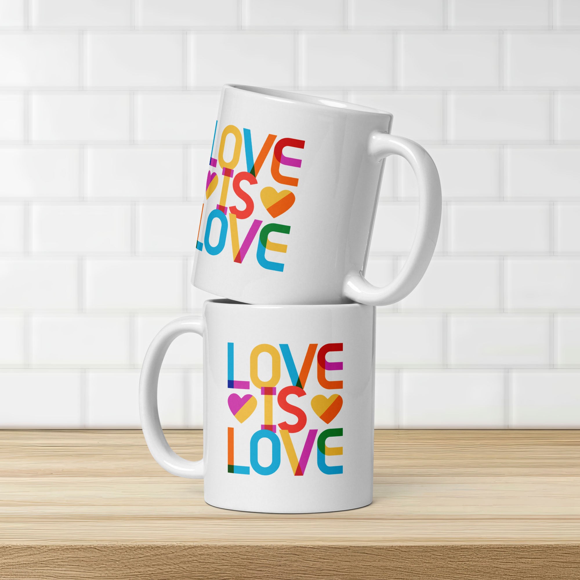Love Is Love Gilbert Stacked coffee mug