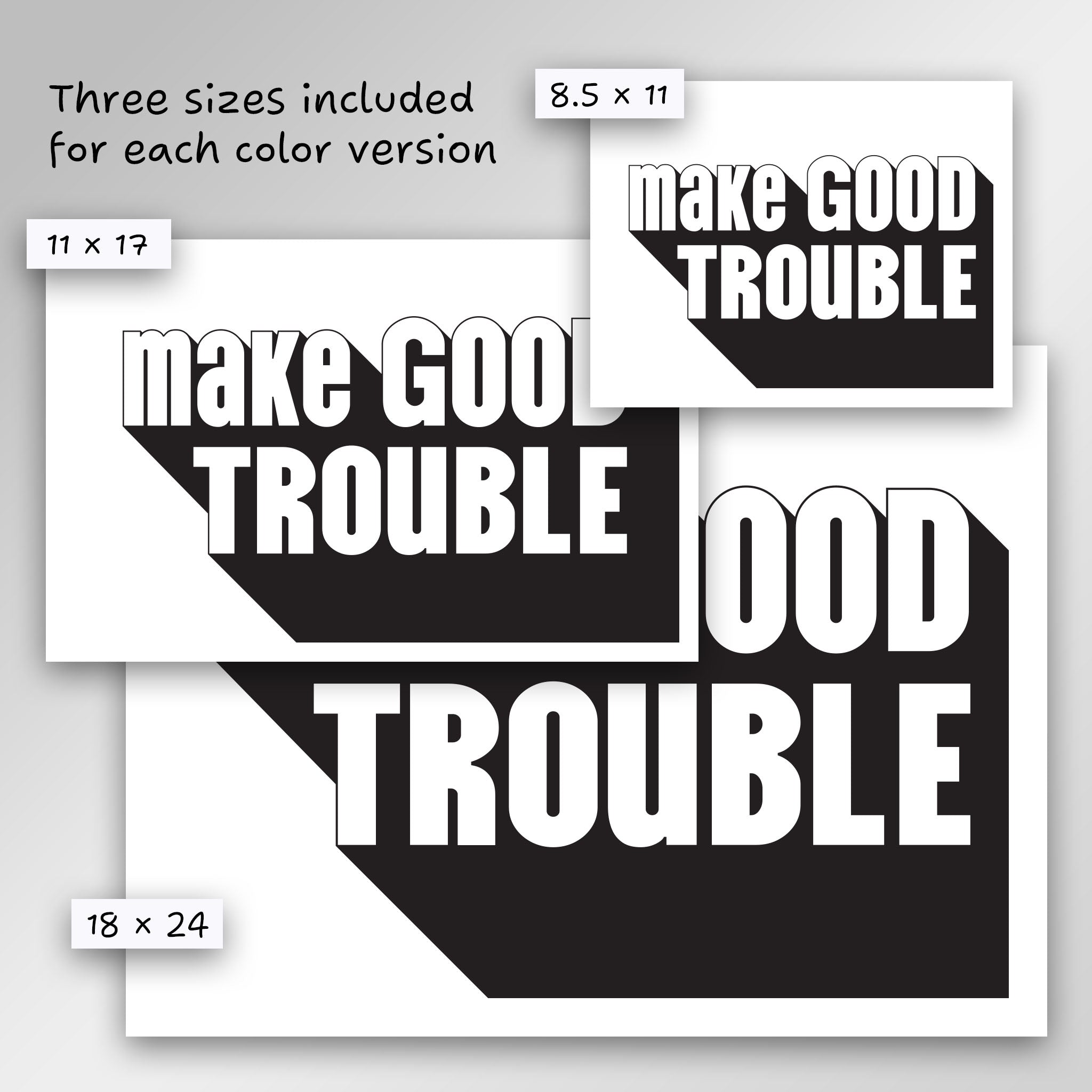 Make Good Trouble protest sign