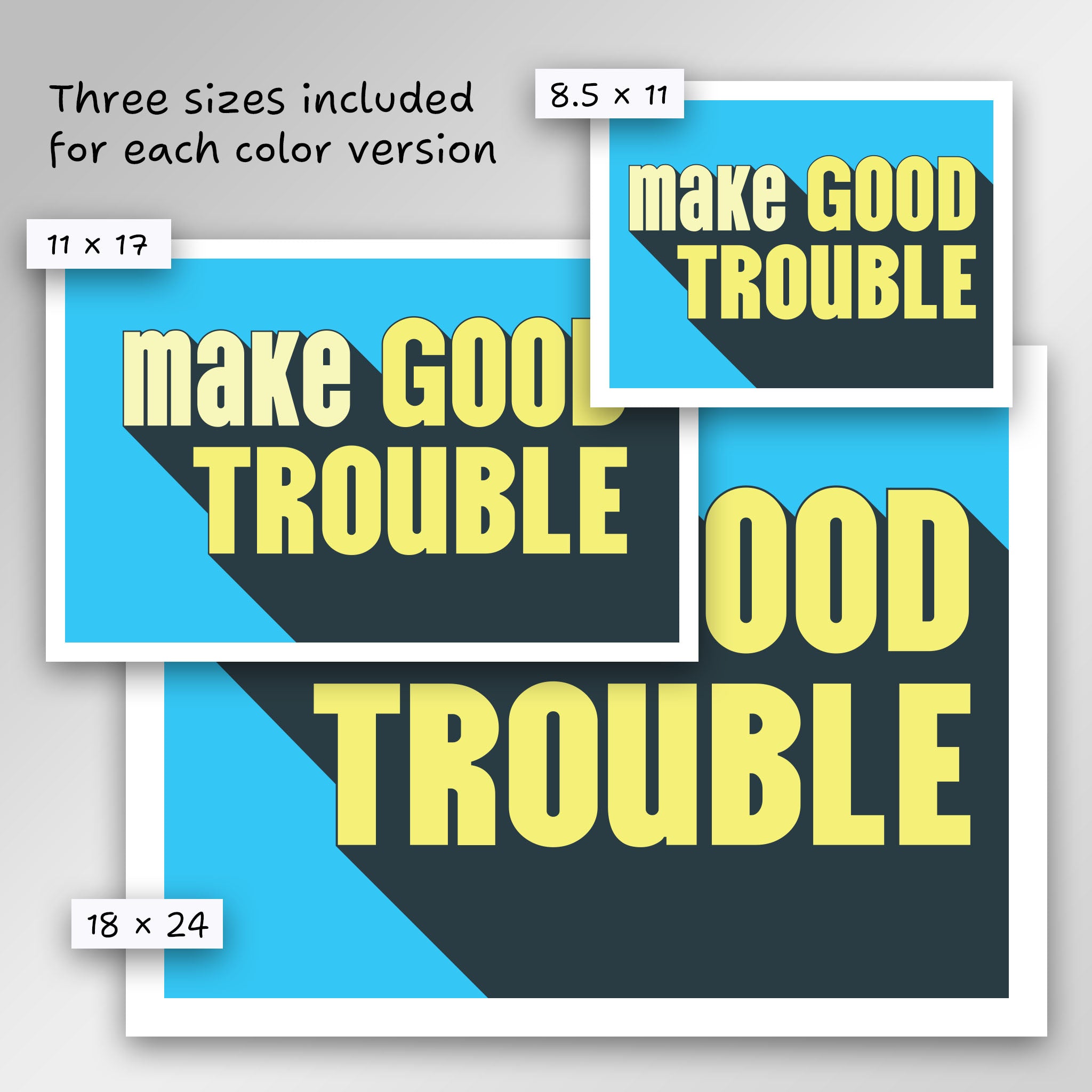 Make Good Trouble protest sign
