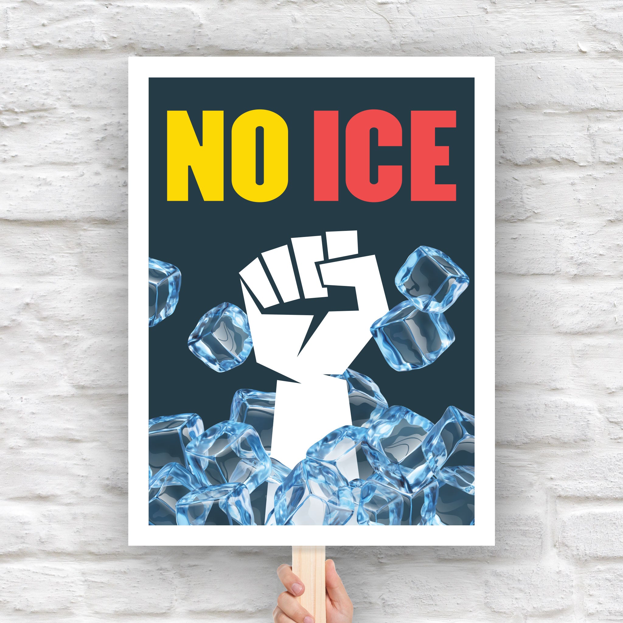 No ICE protest sign