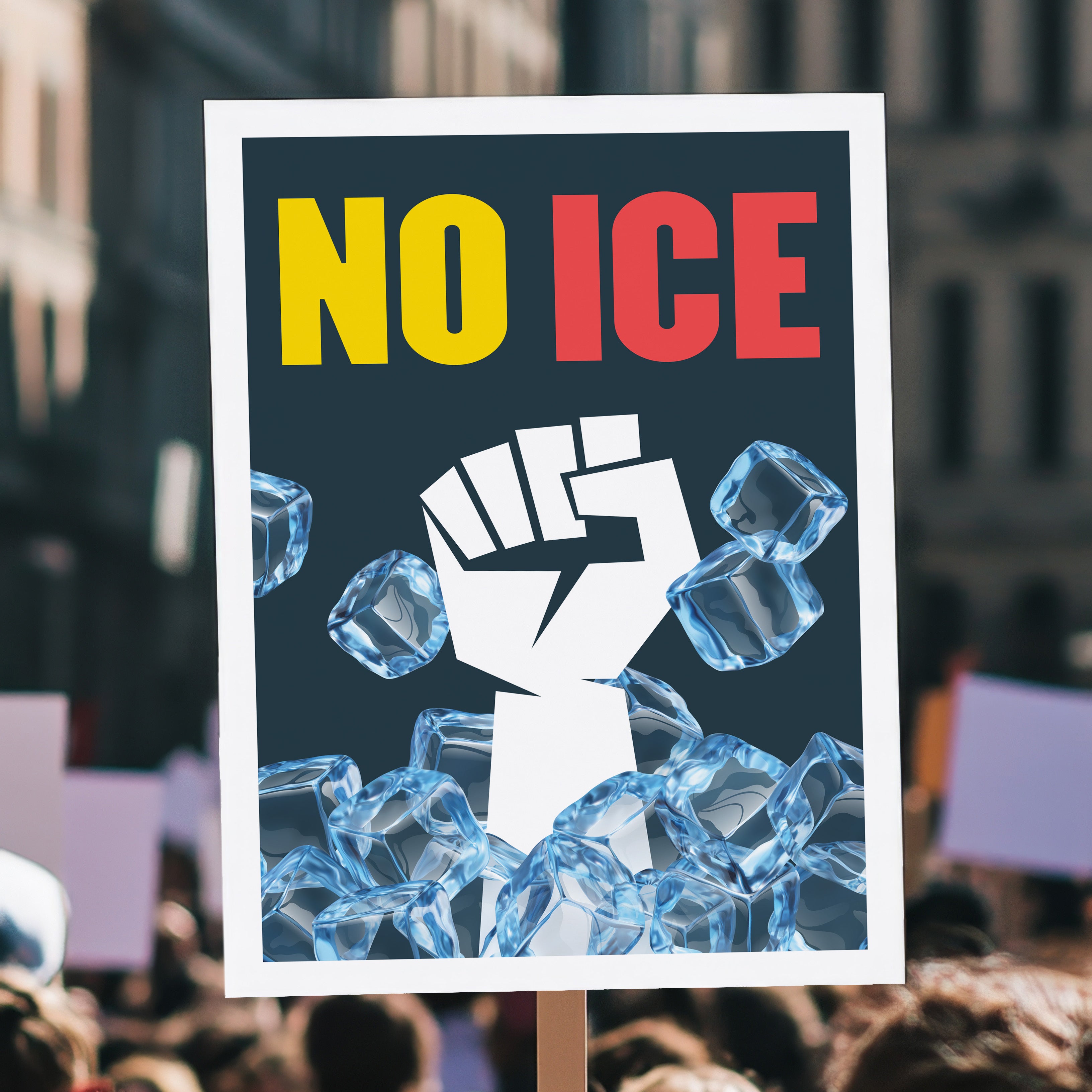 No ICE protest sign