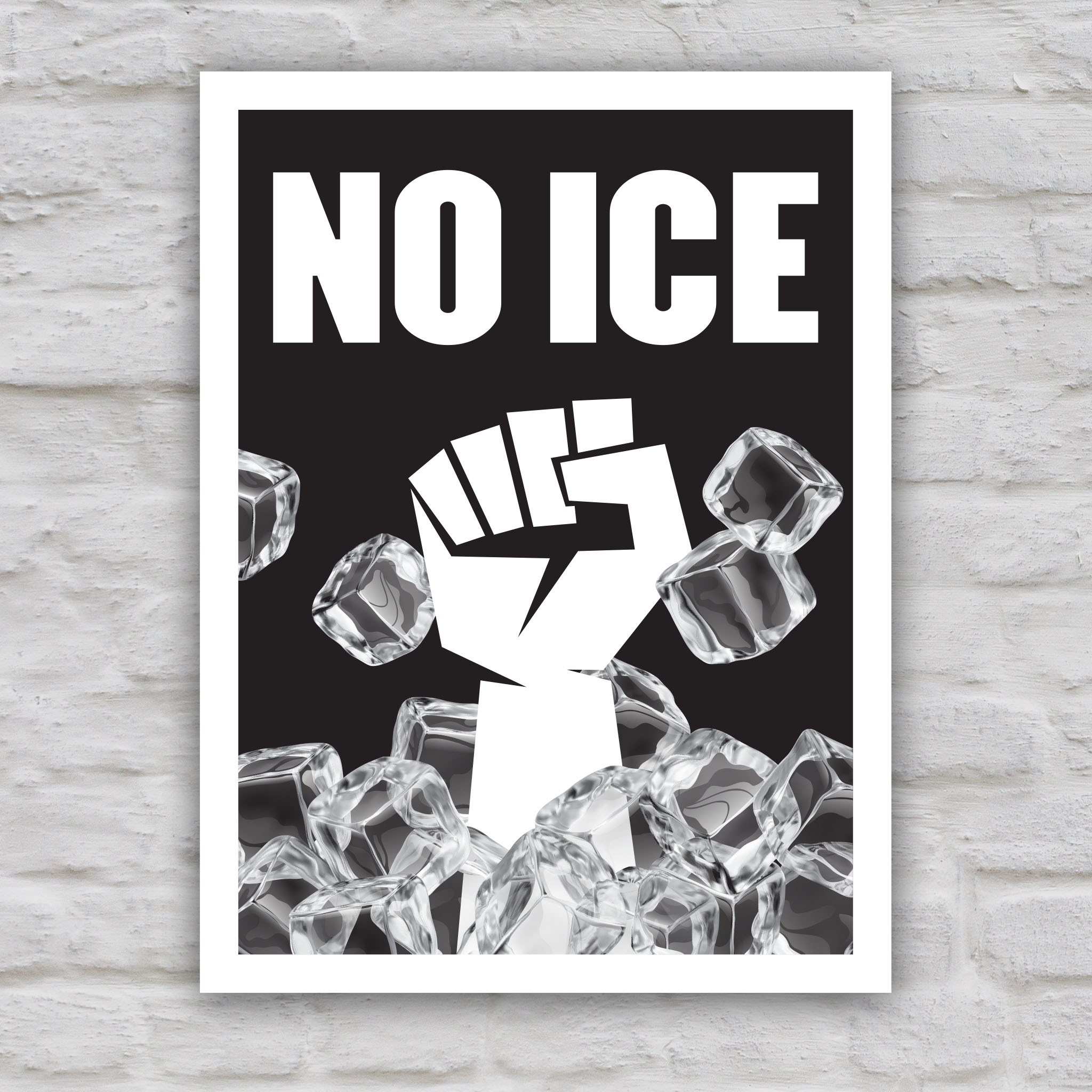 No ICE protest sign