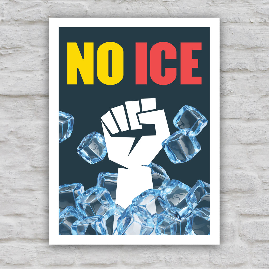 No ICE protest sign