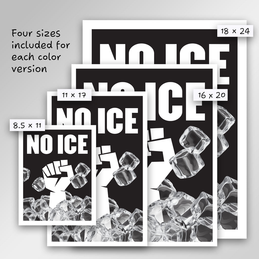 No ICE protest sign