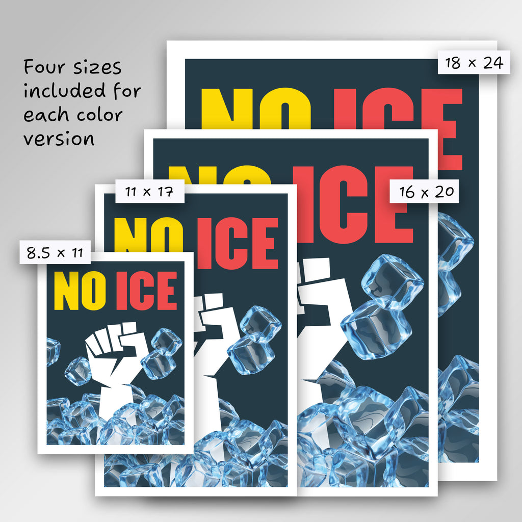 No ICE protest sign
