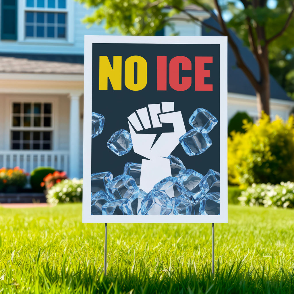 No ICE protest sign