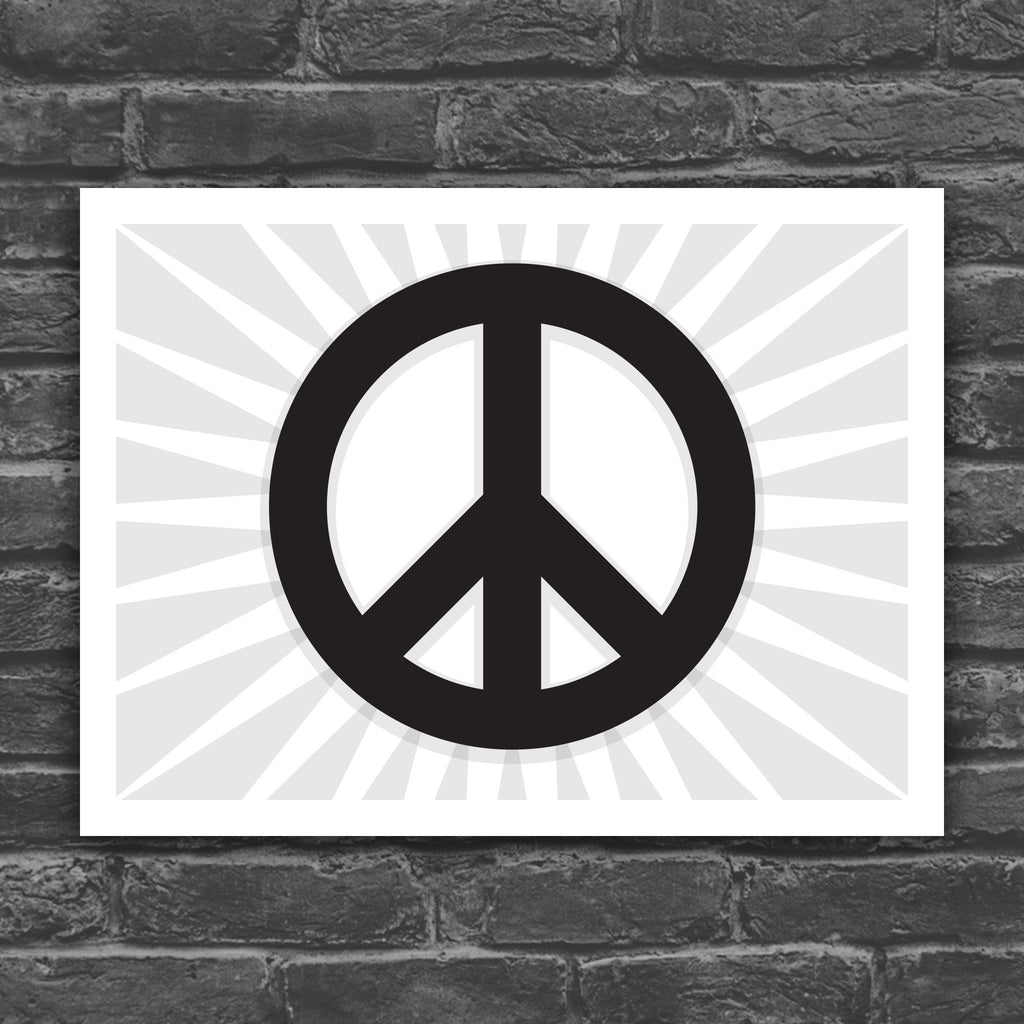 Modern Peace Sign protest sign
