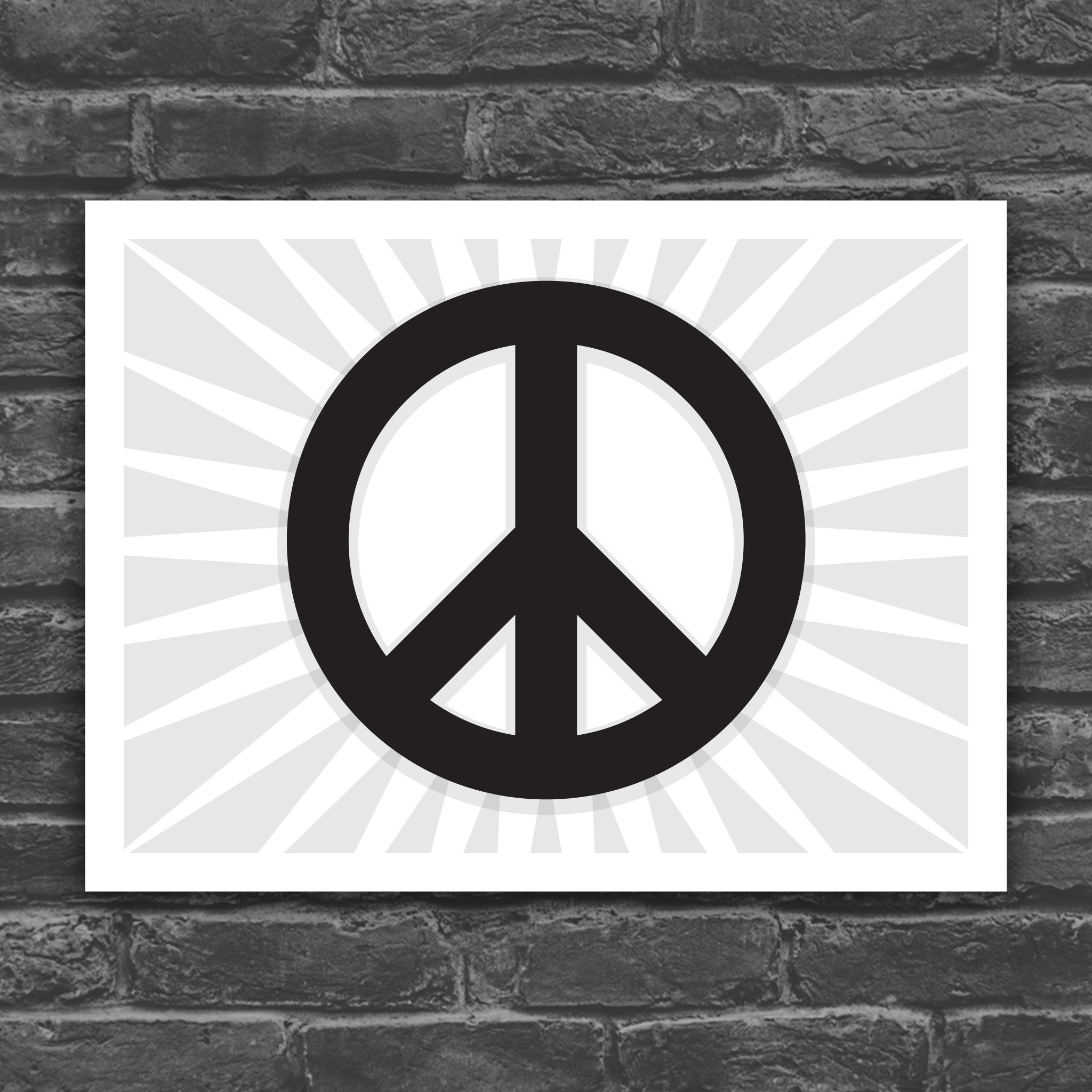 Modern Peace Sign protest sign