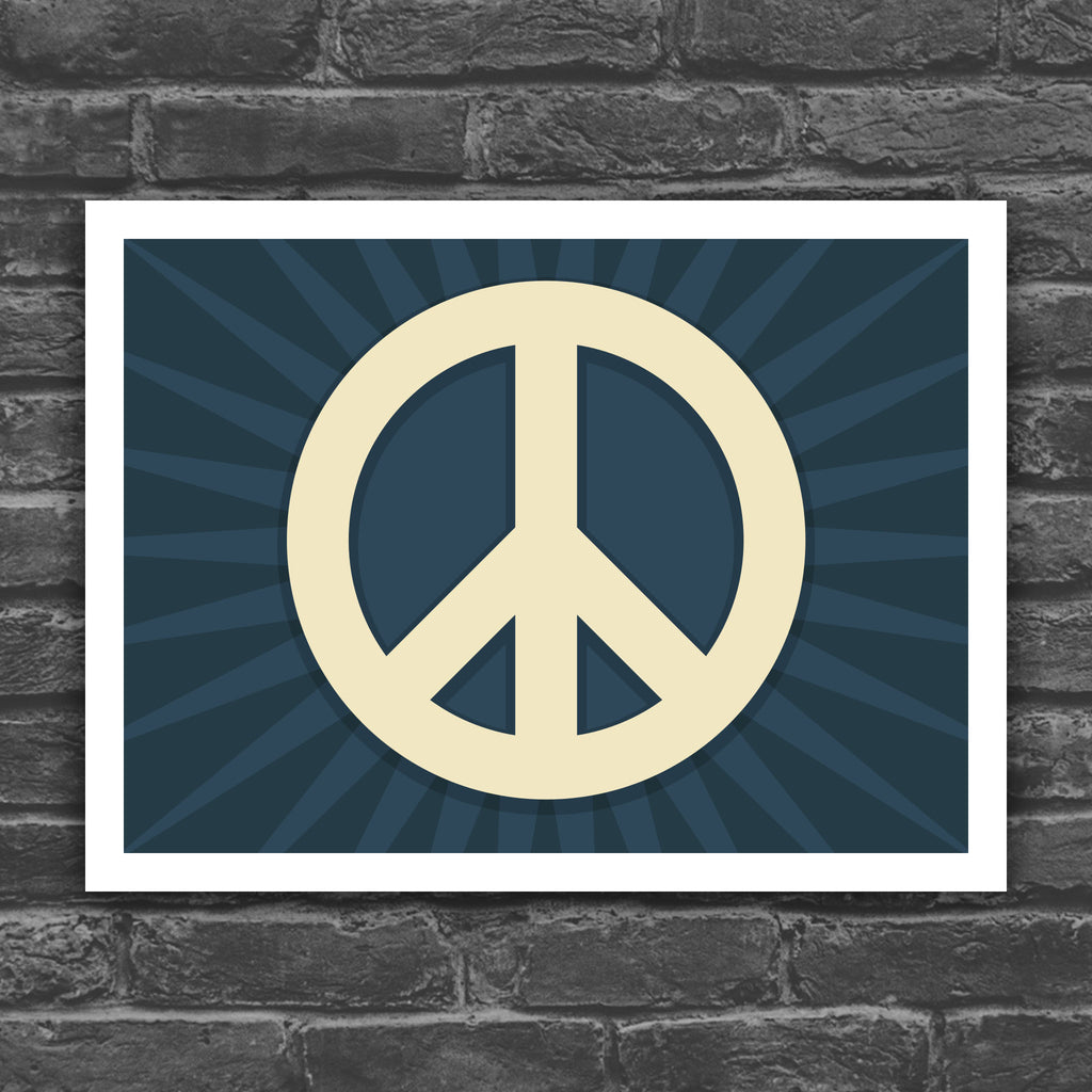 Modern Peace Sign protest sign