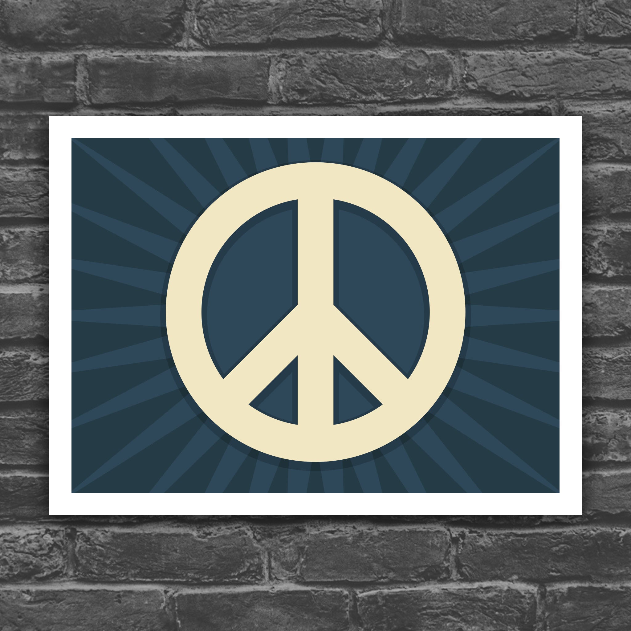 Modern Peace Sign protest sign