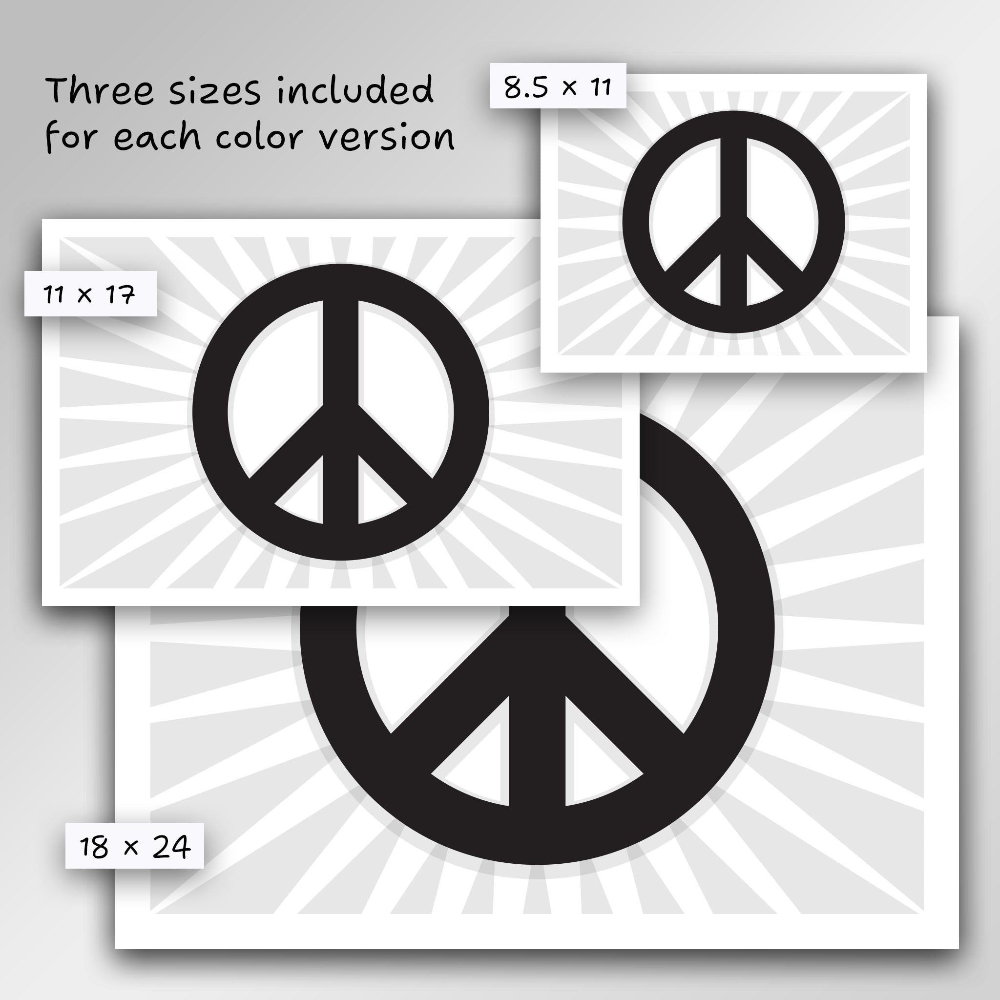 Modern Peace Sign protest sign