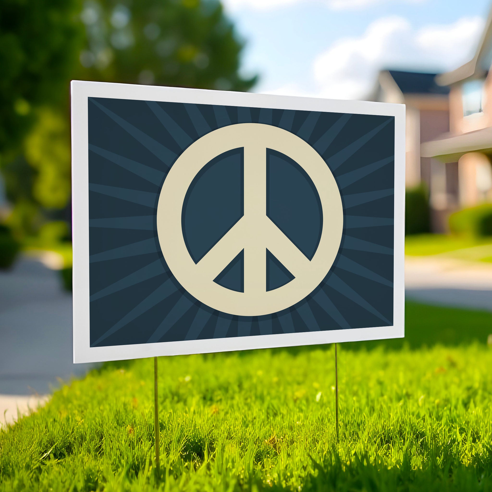 Modern Peace Sign protest sign