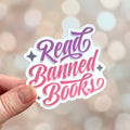 Read Banned Books vinyl die-cut sticker