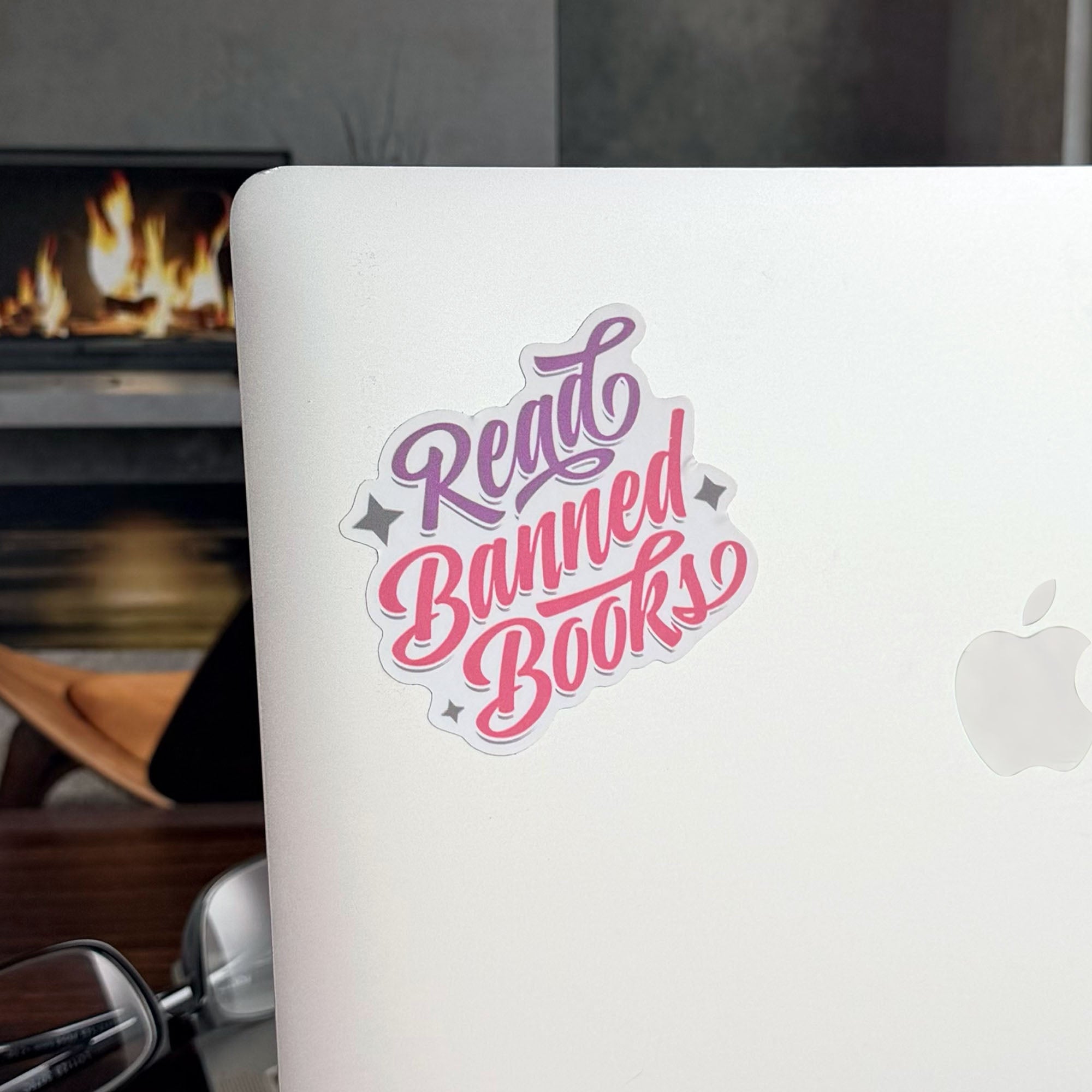 Read Banned Books vinyl die-cut sticker