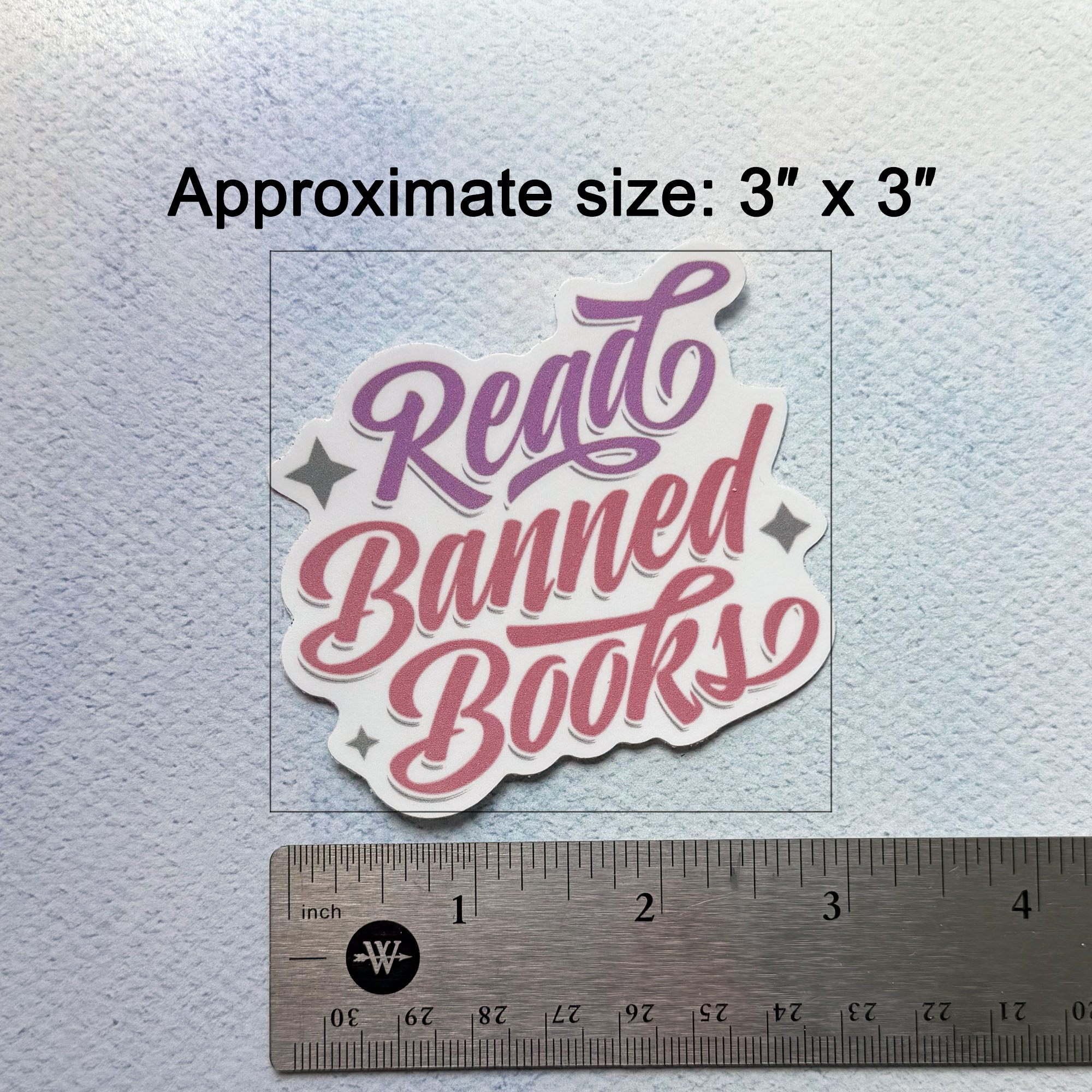 Read Banned Books vinyl die-cut sticker
