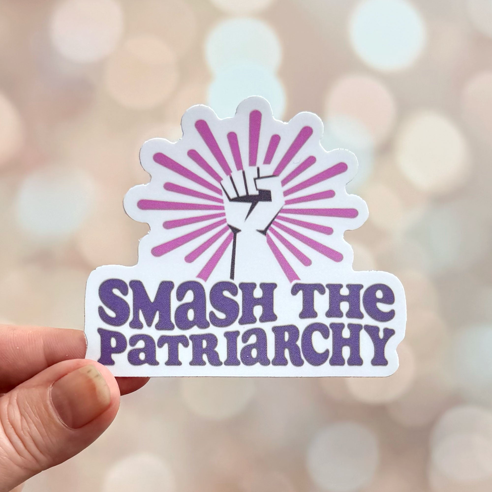 Smash The Patriarchy vinyl die-cut sticker