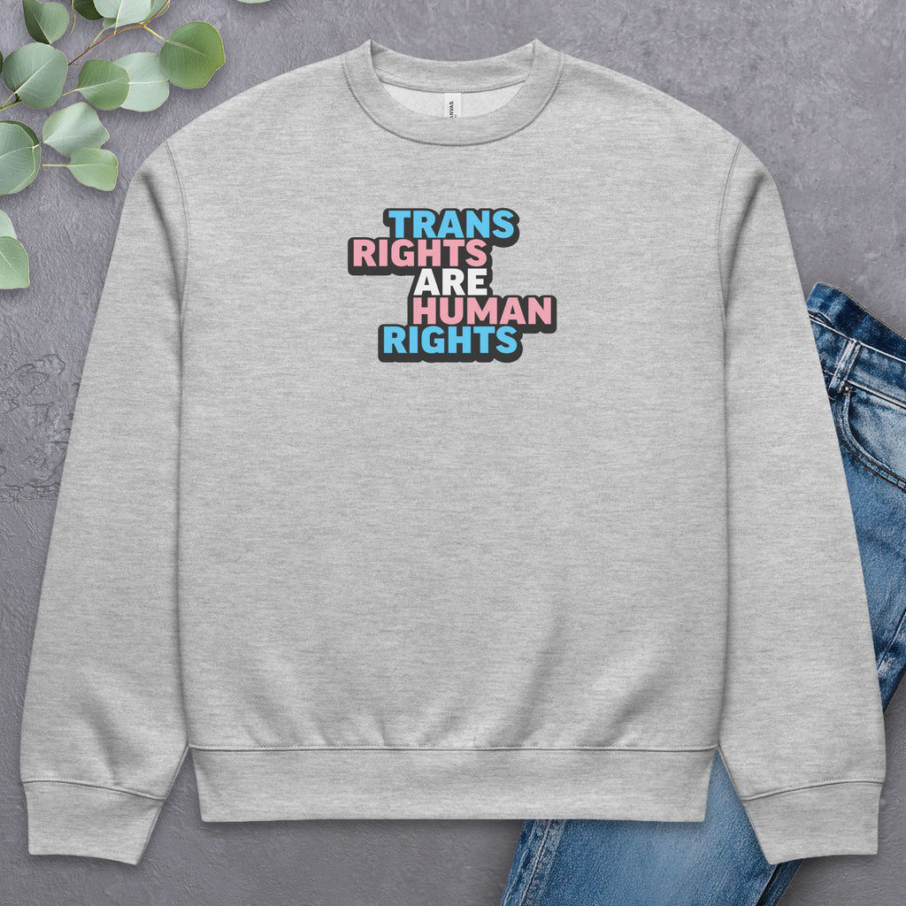 Trans Rights Are Human Rights light edition unisex crewneck sweatshirt