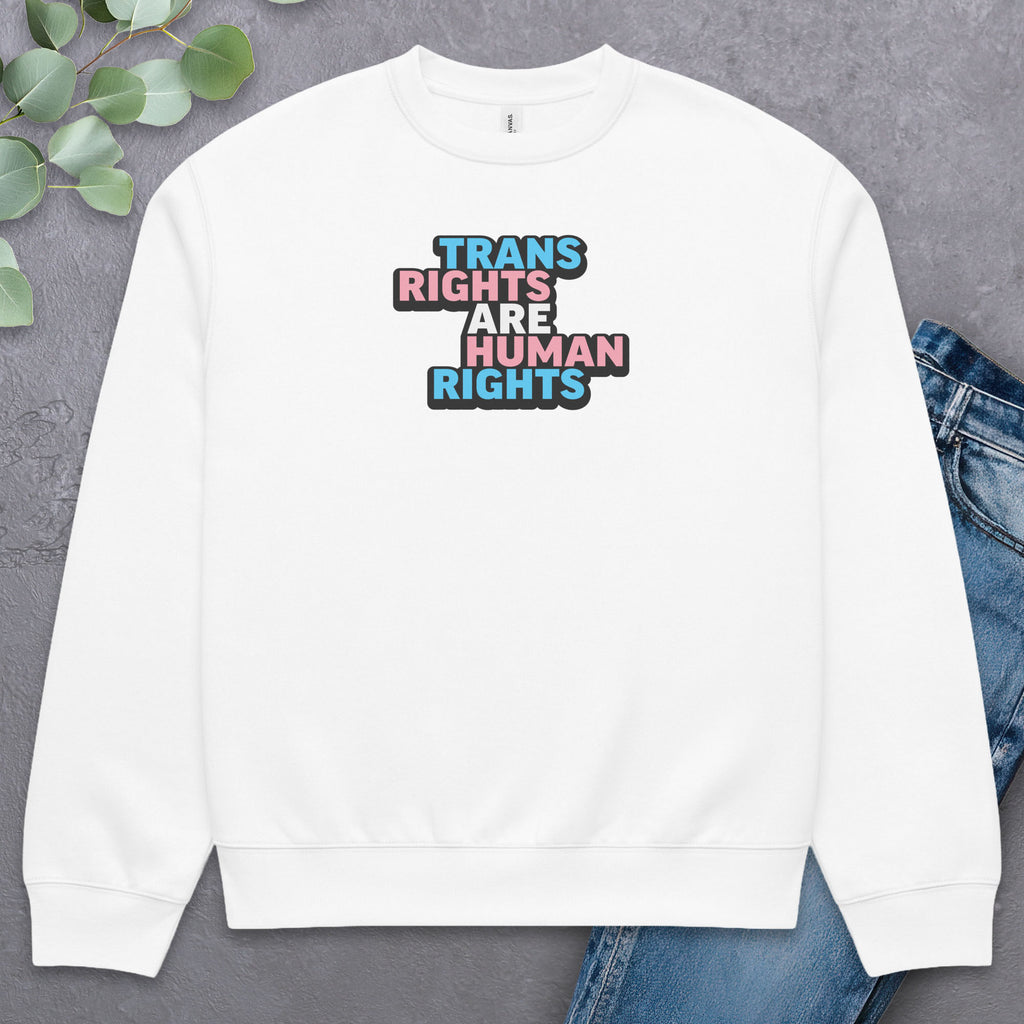 Trans Rights Are Human Rights light edition unisex crewneck sweatshirt