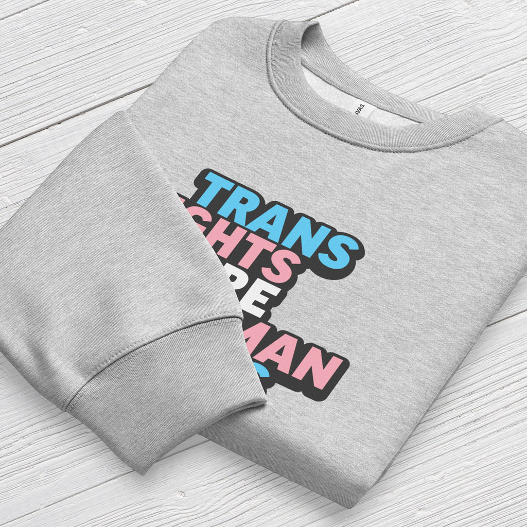 Trans Rights Are Human Rights light edition unisex crewneck sweatshirt