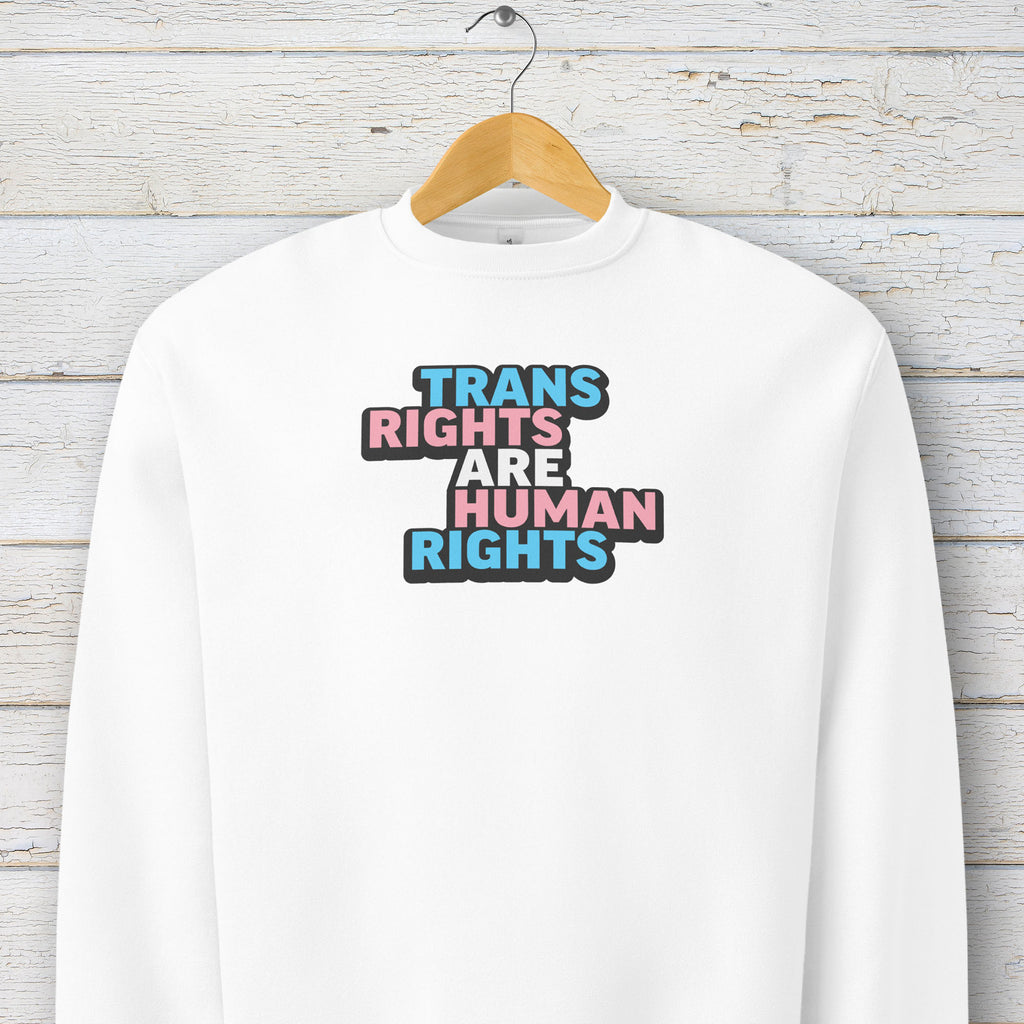 Trans Rights Are Human Rights light edition unisex crewneck sweatshirt