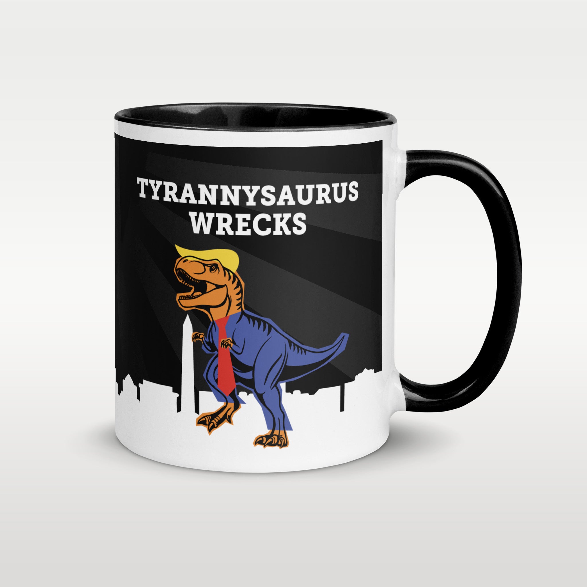 Tyrannysaurus Wrecks Mug with color inside