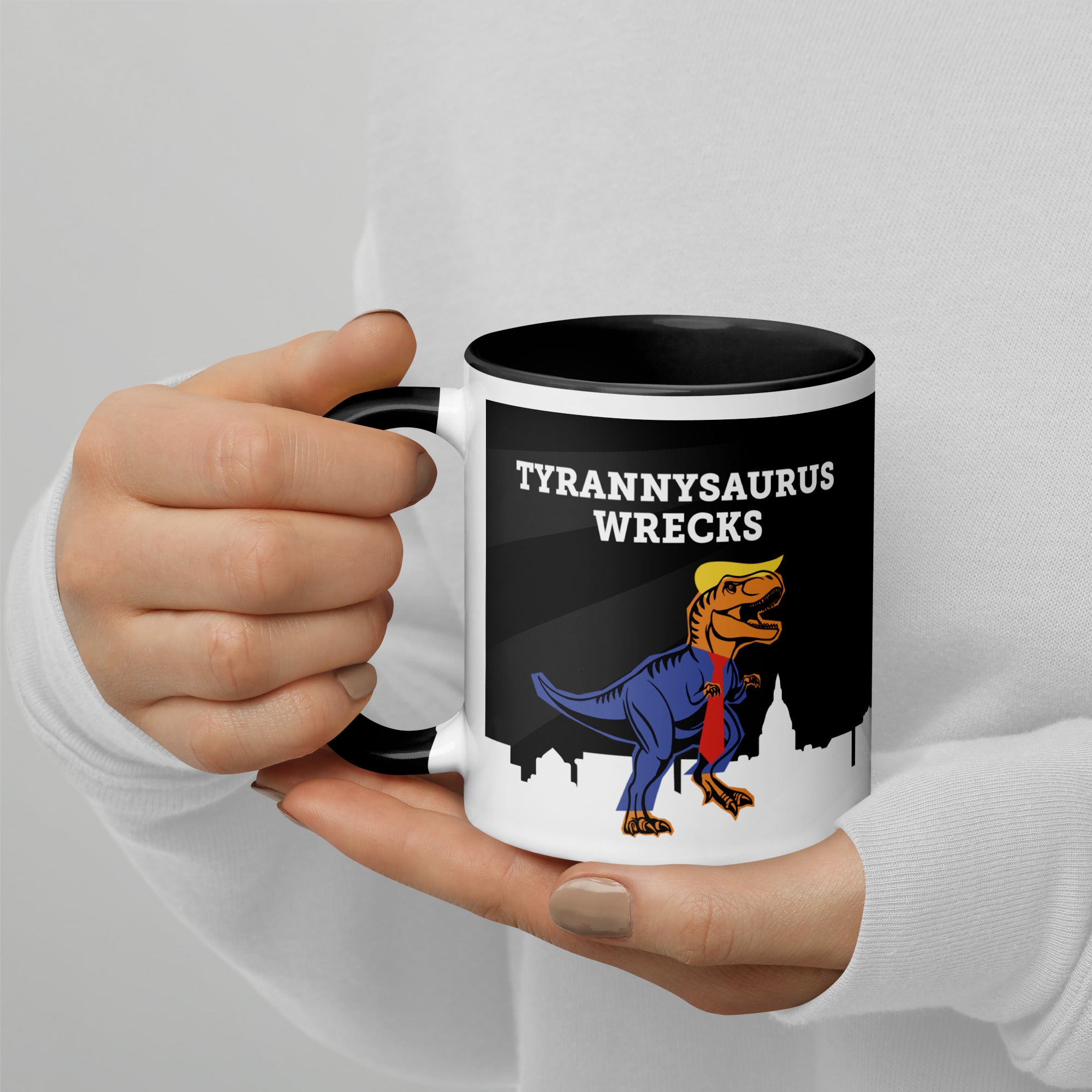 Tyrannysaurus Wrecks Mug with color inside