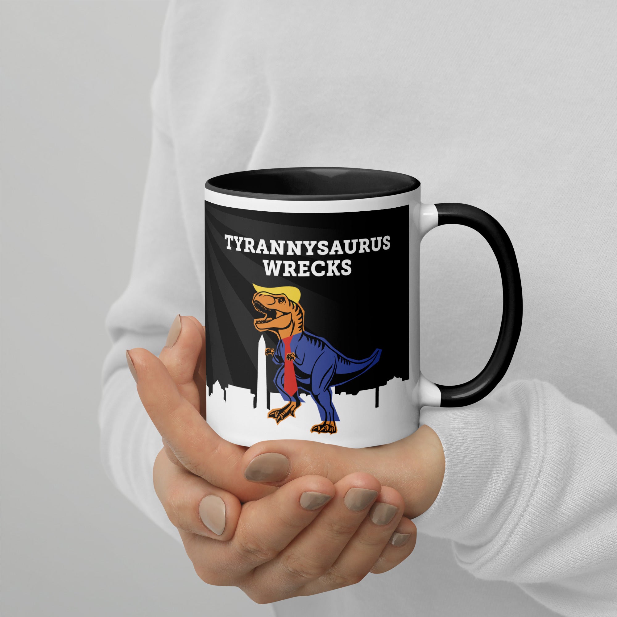 Tyrannysaurus Wrecks Mug with color inside