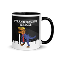 Tyrannysaurus Wrecks Mug with color inside