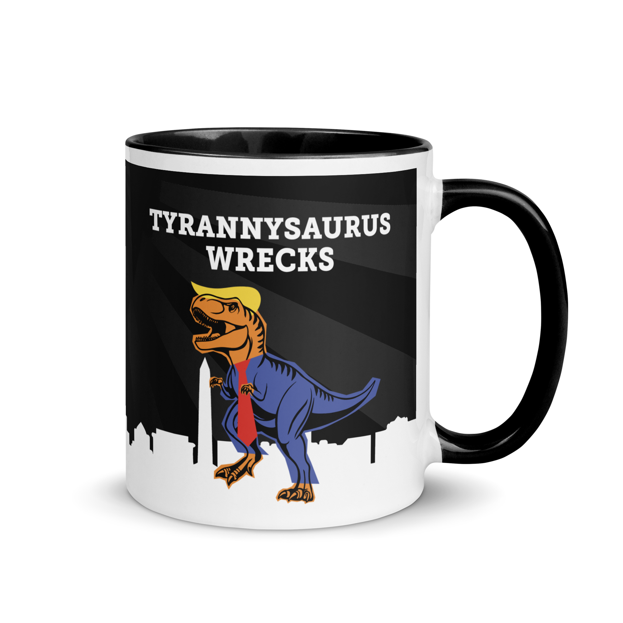 Tyrannysaurus Wrecks Mug with color inside
