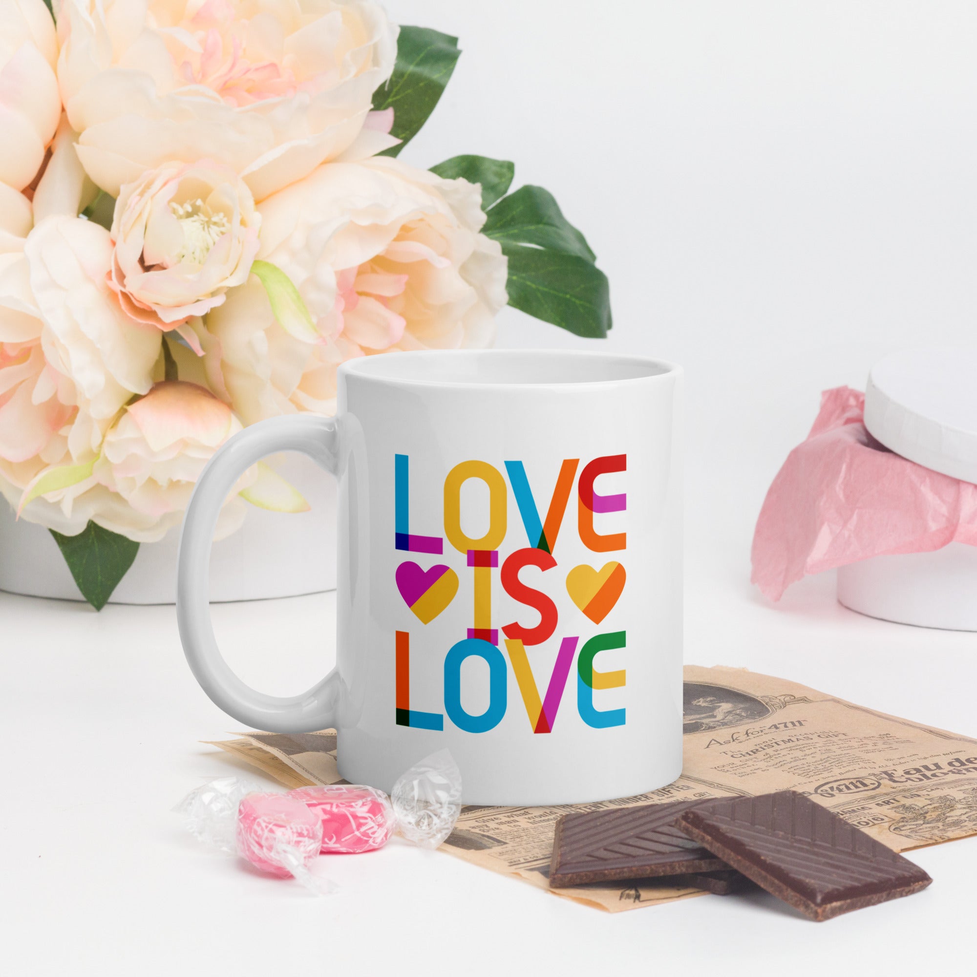 Love Is Love Gilbert Stacked coffee mug