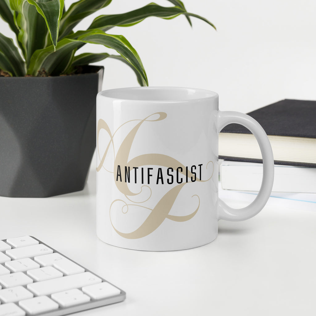 Anti-Fascist AF coffee mug