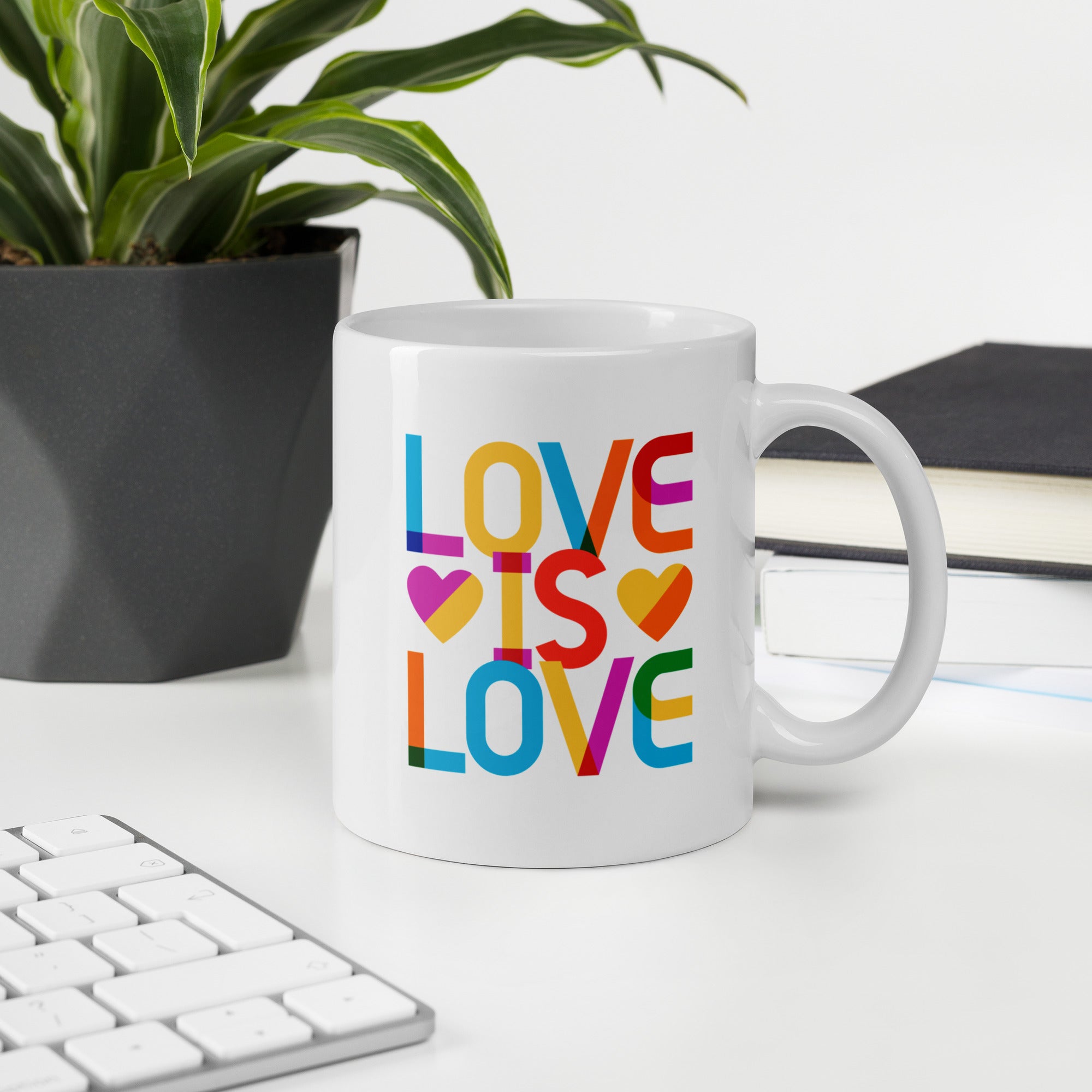 Love Is Love Gilbert Stacked coffee mug