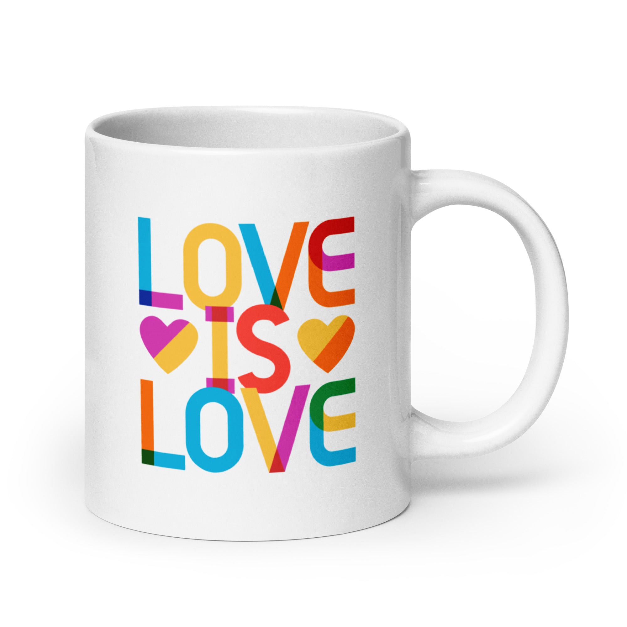 Love Is Love Gilbert Stacked coffee mug